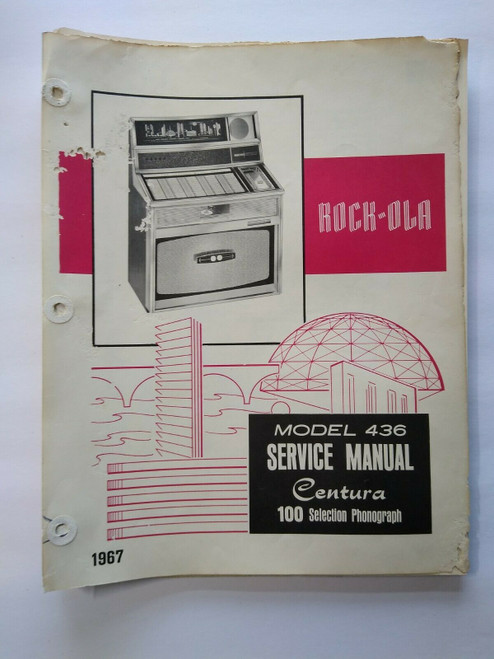 Rock Ola Model 436 Centura Jukebox Service Manual Original 1967 Loose Pages