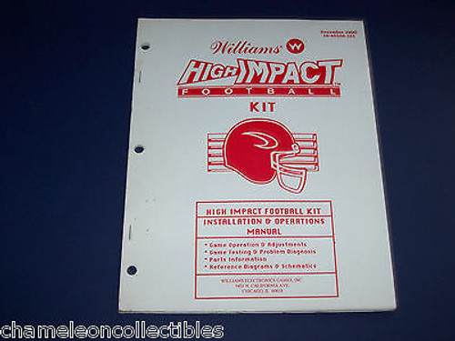 HIGH IMPACT By WILLIAMS 1990 ORIGINAL VIDEO ARCADE GAME OPERATORS SERVICE MANUAL