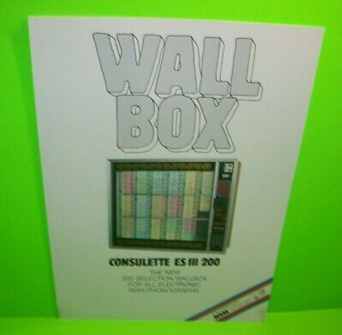 NSM Wall Box Consulette ES III Original Jukebox Phonograph Music Promo Flyer