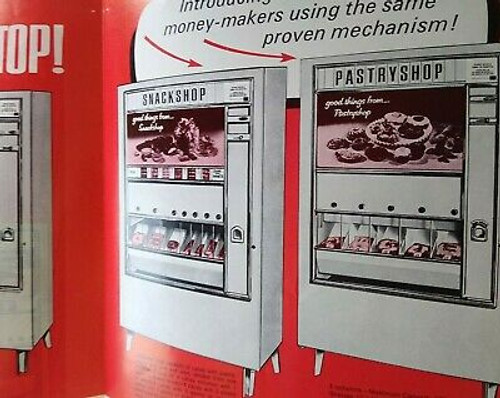 Automatic Products Candyshop Snackshop Pastryshop Vending Machine Vintage Flyer