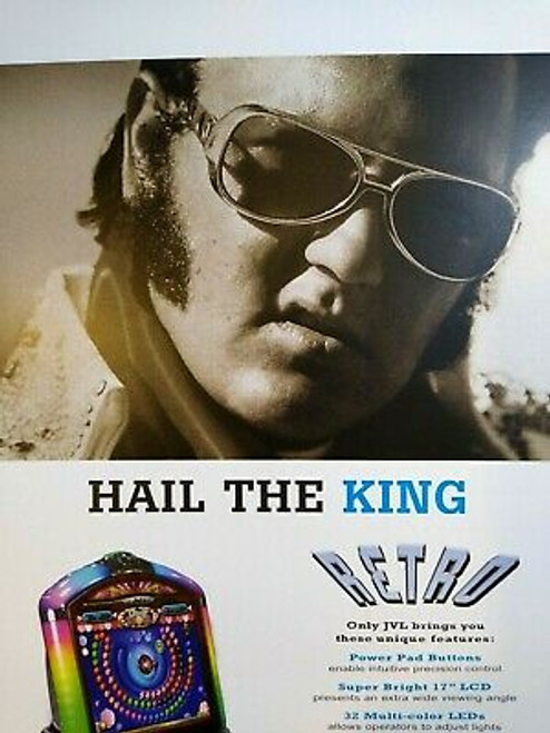 Elvis The King Retro Arcade FLYER Video Game Sales Bar Top Model Original