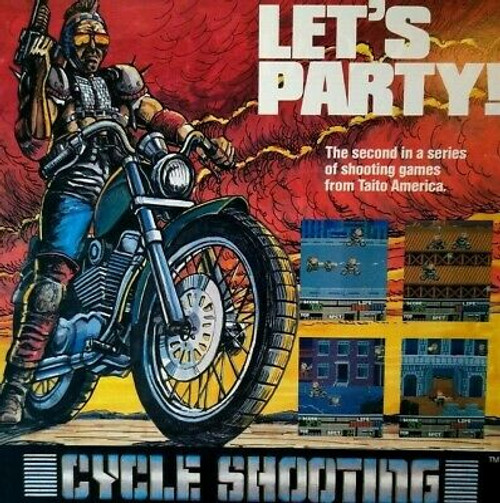 Cycle Shooting NY Captor Arcade Flyer 1986 Original Video Game Art 8.5" x 11"