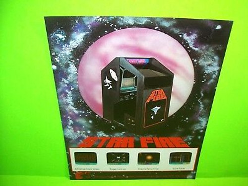 Exidy STAR FIRE Original 1979 Video Arcade Game Flyer Sitdown Space Age Shooter