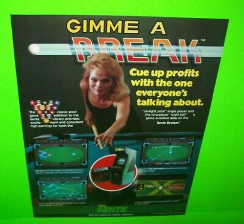 Gimmie A Break Arcade FLYER Bally Sente Original 1985 Video Game Artwork Sheet