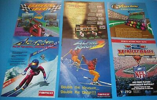 Arcade FLYERS Alpine Racer Flick Derby Final Fun Long 2 Minute Drill Driver Edge