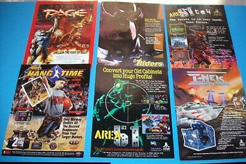 Arcade FLYERS T-Mek Area 51 Site 4 Hang Time Primal Rage Cool Riders Atari #3