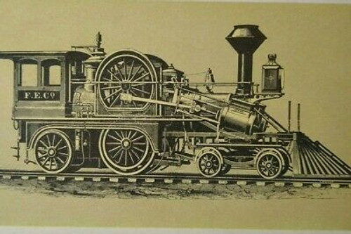 The Fontaine Vintage Railroad Card Detroit MI Paterson NJ Locomotive Train #20