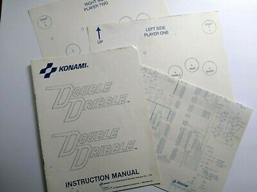 Konami Double Dribble Arcade MANUAL Schematic Sheet Video Game Service Repair