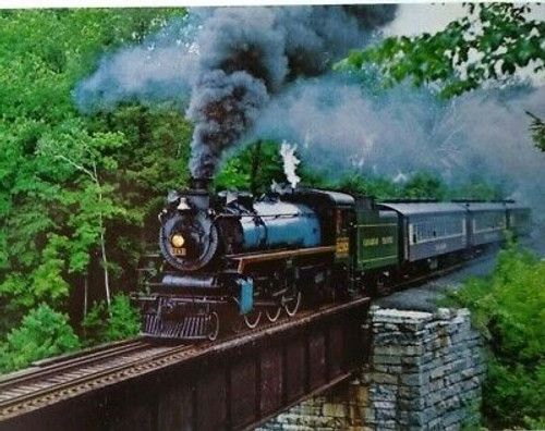 Railroad Postcard 1293 Canadian Pacific Locomotive Train Audio Visual Bridge