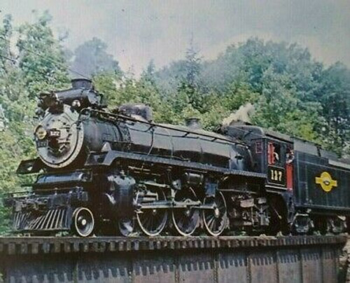 Railroad Postcard No 127 Locomotive Steam Train Engine Audio Visual RP 37 Unused
