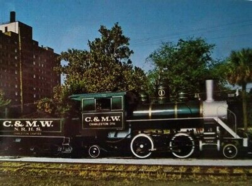 Railroad Postcard One Spot C & M W Charleston SC Locomotive Train Audio Visual