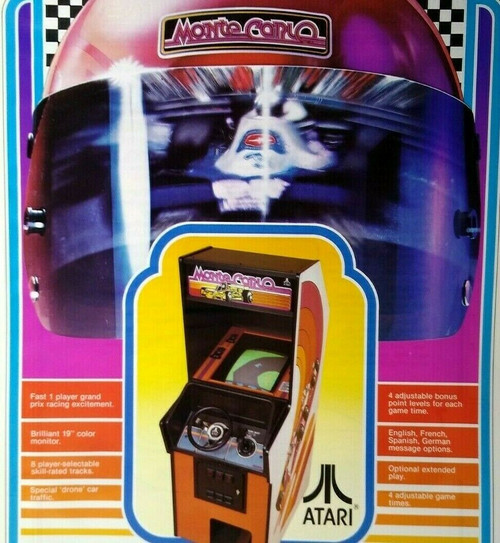 Monte Carlo Arcade Flyer Atari Original 1980 Video Game Retro Artwork 8.5" x 11"