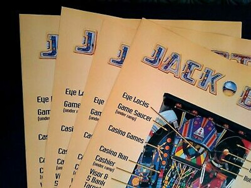 Jackbot Pinball Game Wall POSTER Lot Of 10 Original NOS Jack Bot Robot 36" x 24"