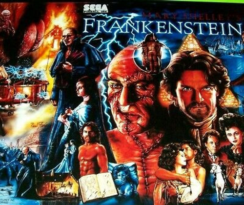 Frankenstein Mary Shelleys Pinball Translite NOS Horror Movies Halloween 1995