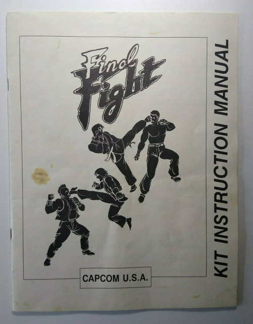 Final Fight Capcom Original Video Arcade Game Service Instruction Manual 1989