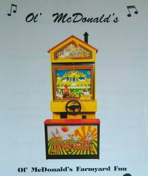 Ol McDonalds Arcade Flyer Original Vintage Sound Leisure UK Promo 8.25" x 11.5"