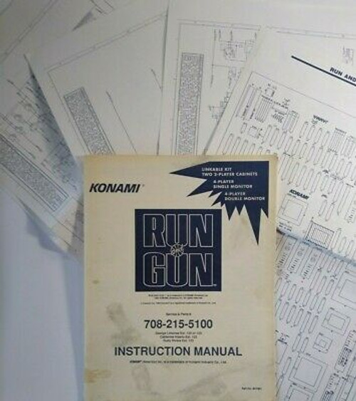 Run And Gun Arcade Instruction Manual Konami With Wiring Diagram Schematics 1994