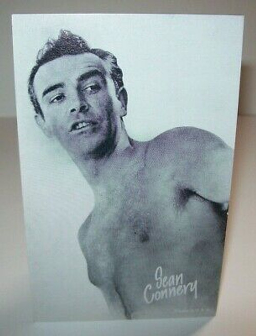 Sean Connery Shirtless Postcard Unused Vintage Actor Arcade Card Original NOS