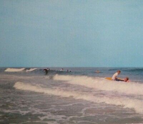 Rehoboth Beach Delaware Postcard Riding The Breakers Surfers Atlantic Ocean Surf