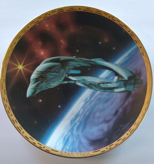 Star Trek Collectors Plate Romulan Warbird The Voyagers Collection Hamilton 1994