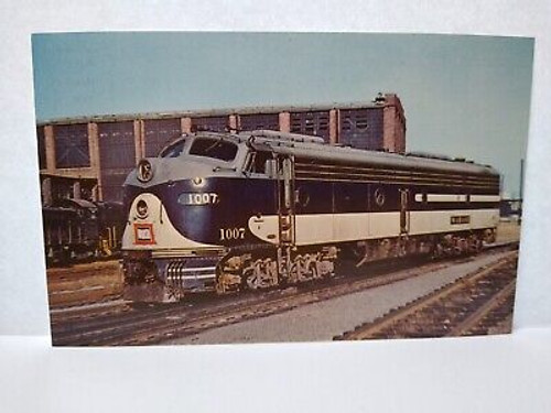Railroad Postcard Wabash 1007 Locomotive Steam Train Audio Visual Illinois