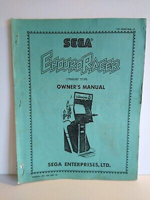 Enduro Racer Original Video Arcade Game Service Owners Repair Manual Sega Japan