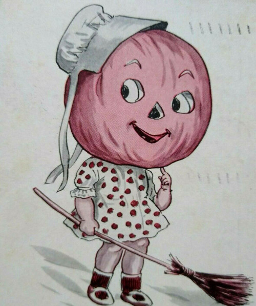 Halloween Postcard Strange Humanized Dressed Goblin Girl TP Co 866 St Louis 1914