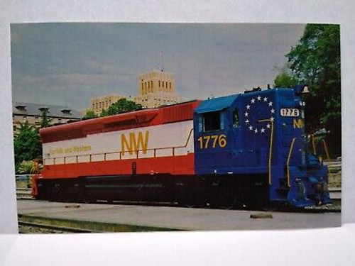 Railroad Postcard Train Locomotive Norfolk And Western Railway 1776 Patriotic