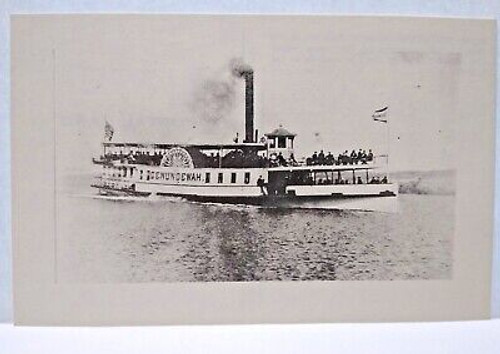 Ship Boat Postcard Genundewah Ferry Cruise William Reed Gordon 1979 Unused