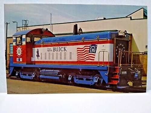 Railroad Postcard Train Railway Buick GM Motors SW900 Locomotive Patriotic 1776