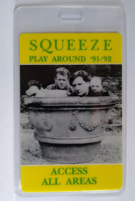 Squeeze Play Around Backstage Pass Original 1991- 1992 New Wave Pop Rock Band