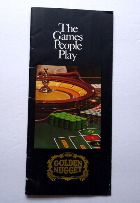 Golden Nugget Casino Vintage Paper Brochure Games People Play Foldout 9" x 4"