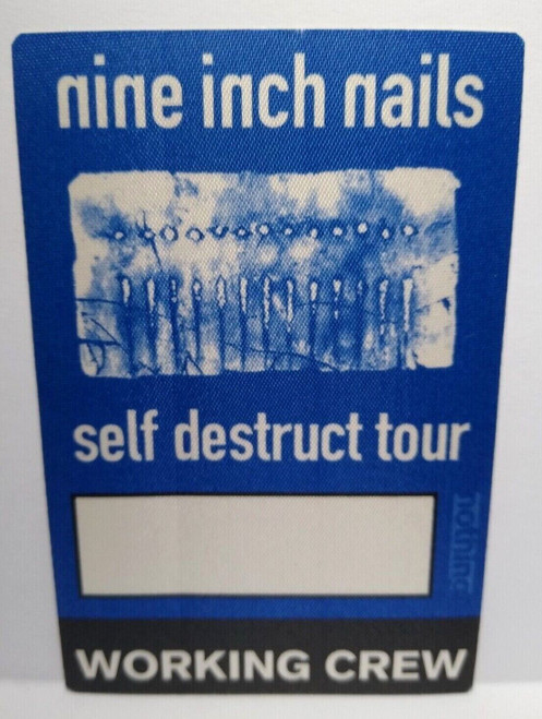 Nine Inch Nails Self Destruct Tour Backstage Pass Vintage Industrial Rock 1994