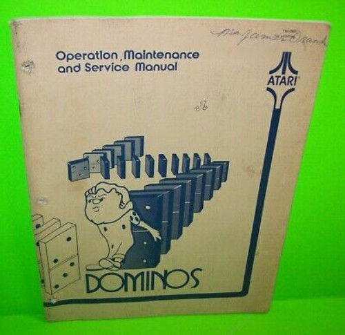 Dominos ORIGINAL Atari Video Arcade Game Machine Service Repair Manual 1977