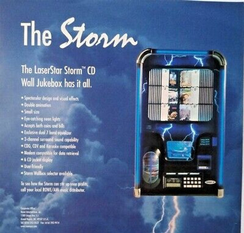 The Storm Jukebox Flyer Vintage Rowe Phonograph Music 1997 Artwork 8.5" x 11"