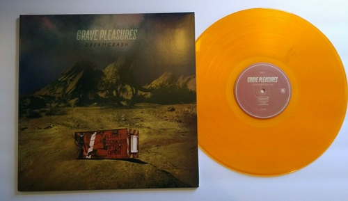 Grave Pleasures Dreamcrash Vinyl LP Record Album Orange Color Inserts Goth Rock