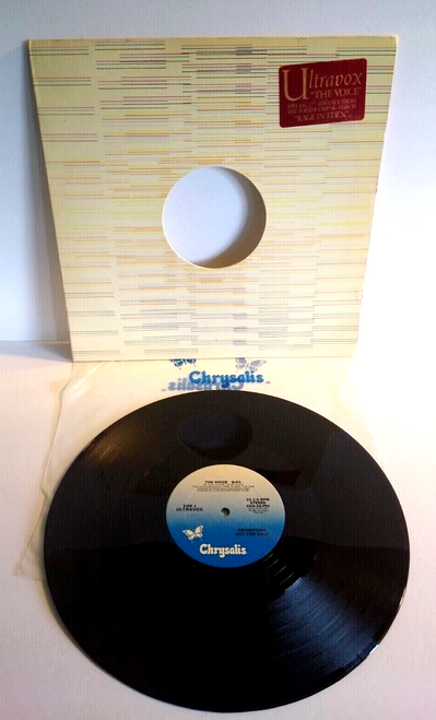 Ultravox The Voice Promo Vinyl 12" Record 1981 Synth-Pop New Wave Hype Stickerr