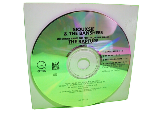 Siouxsie & The Banshees ‎Selections From Album The Rapture CD Promo Post-Punk