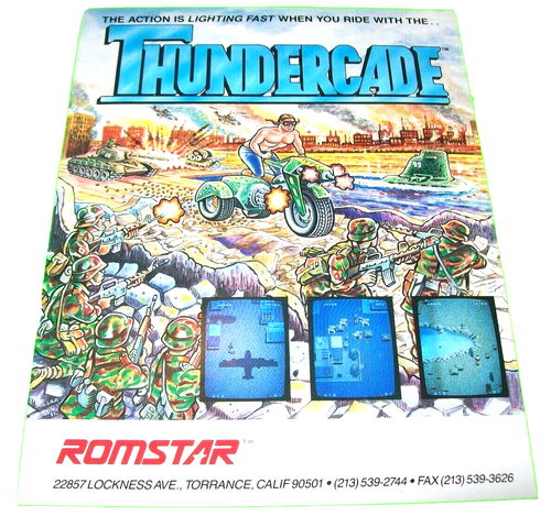 Thundercade Arcade Flyer Original Vintage 1987 Video Game Retro Art 8.5" x 11"