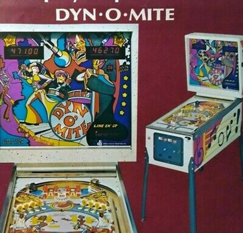 Allied Dynomite Pinball FLYER Original Game Art Print Sheet Groovy Good Times