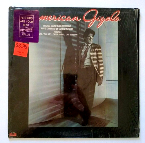 American Gigolo Soundtrack Vinyl LP Record 1980 Call Me Blondie Giorgio Moroder