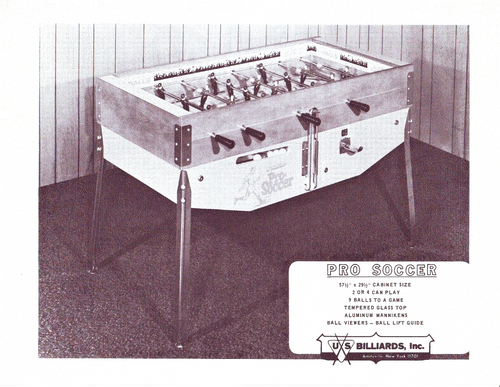 Pro Soccer Foosball Arcade Game Flyer Vintage Original Promo 8.5" x 11"