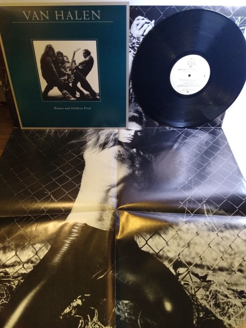 Van Halen Women And Children First Vinyl LP Record With POSTER Hard Rock NM 1980