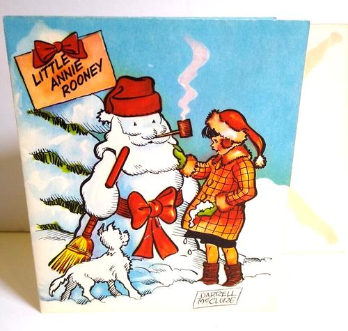 Little Annie Rooney Christmas Greeting Card Famous Comics 1951 King Features