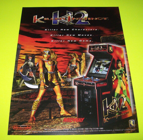 Midway Killer Instinct 2 Arcade FLYER Original NOS 1995 Video Game Art Print