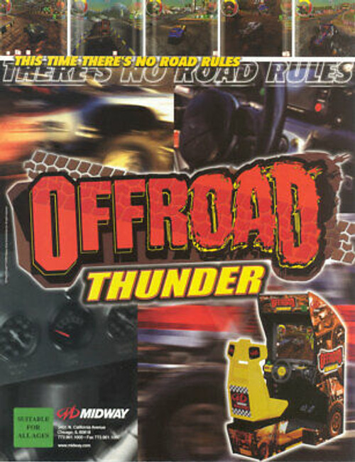 Off Road Thunder Arcade FLYER Original 1999 NOS Video Game Artwork