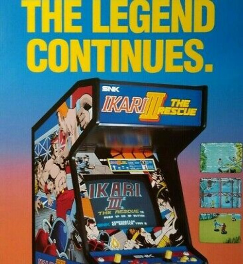 SNK Ikari III The Rescue Arcade Game FLYER Original NOS Art Sheet 1989 Warriors