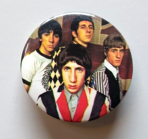 The Who Band Shot Badge Button Pin Unused Old Stock Pinback 1989 Rock Music Mod