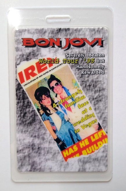 Bon Jovi Severely Beaten Backstage Pass Original Vintage UNUSED 1995 Hard Rock