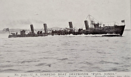 Navy Ship Postcard Torpedo Boat Destroyer Paul Jones US Warship Naval Ser 5035